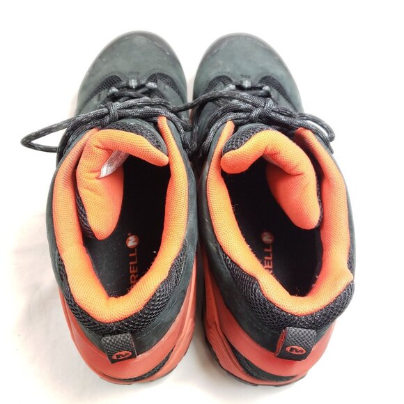 Merrell Chameleon-7 Mens Size 12 Mid Waterproof Hiking Boots Black Leather - Picture 6 of 8